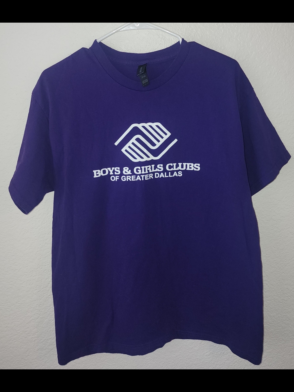 Gildan Purple Boys & Girls Clubs Short-Sleeve Tee with White Logo